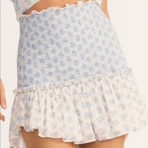 Loveshackfancy floral mini skirt